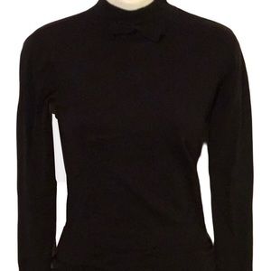 French Connection Black Bow Turtleneck